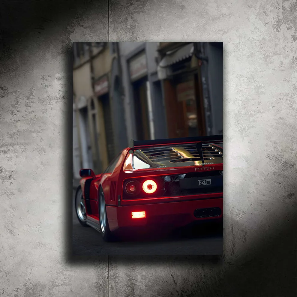 Ferrari F40 Edition - LED Light Painting Wall Art