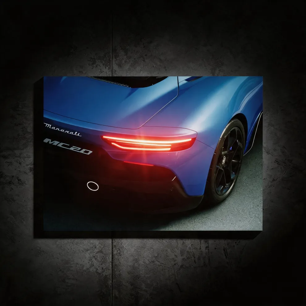B Maserati MC20 - LED Light Painting Wall Art