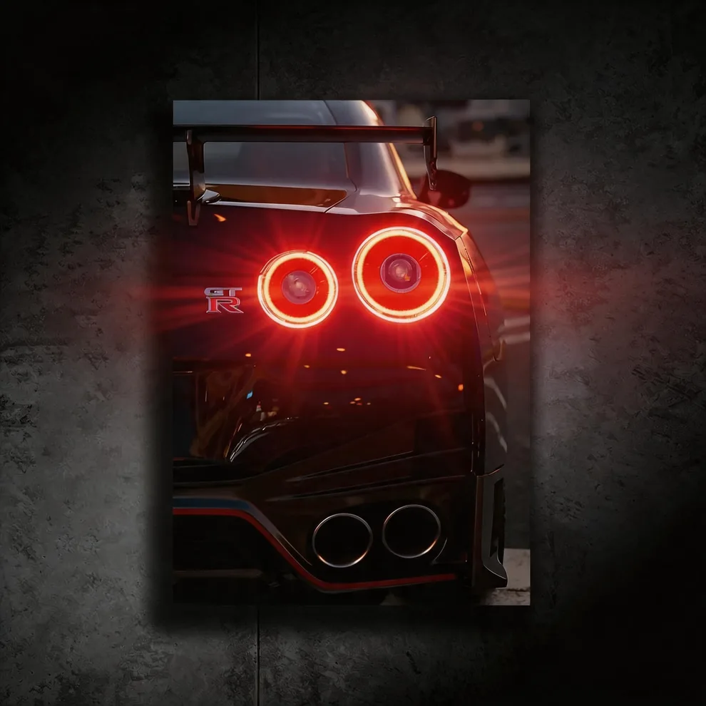 B Nissan Gt R35 - LED Light Painting Wall Art