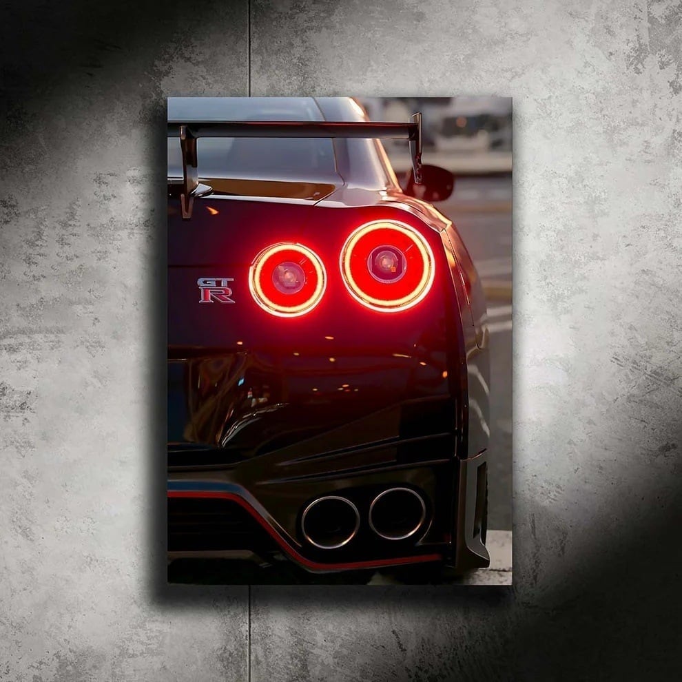B Nissan Gt R35 LED wall art by ZYBAR