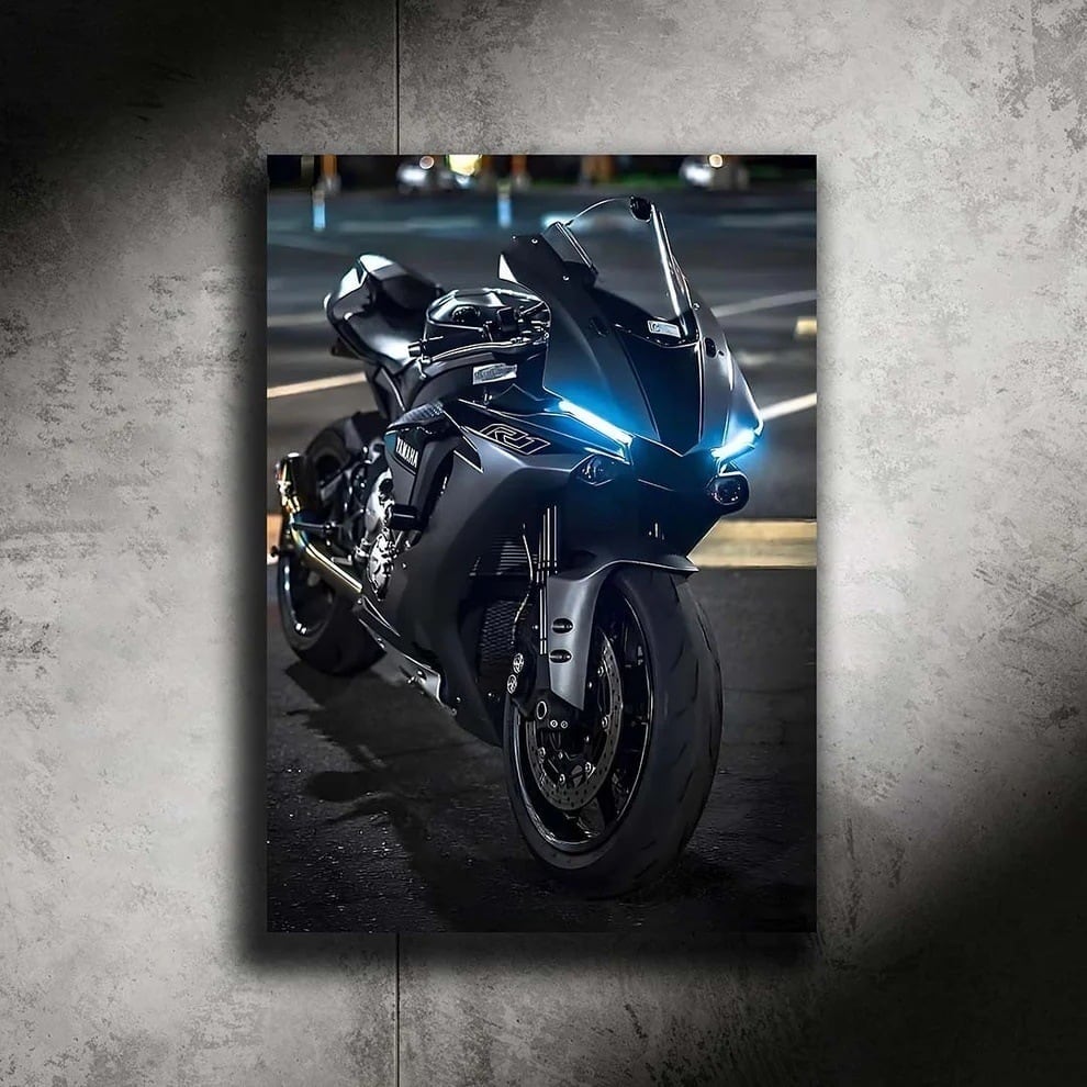 B Yamaha R1 LED wall art by ZYBAR