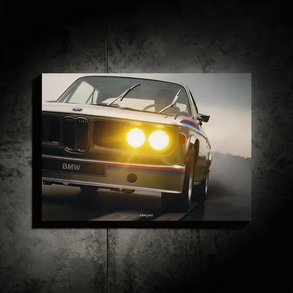 Bmw Classic 3 0 - LED Light Painting Wall Art