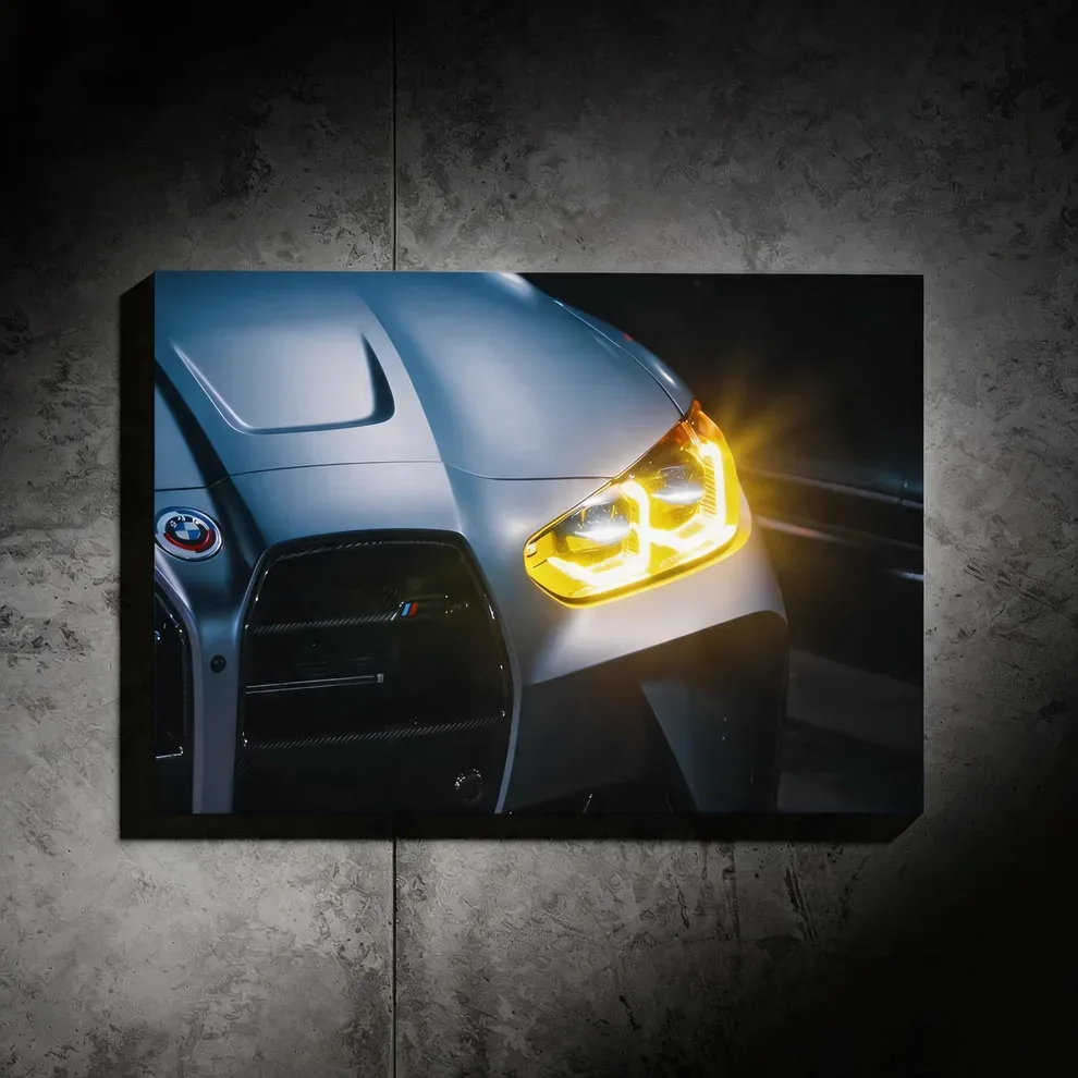 Bmw M4 - LED Light Painting Wall Art