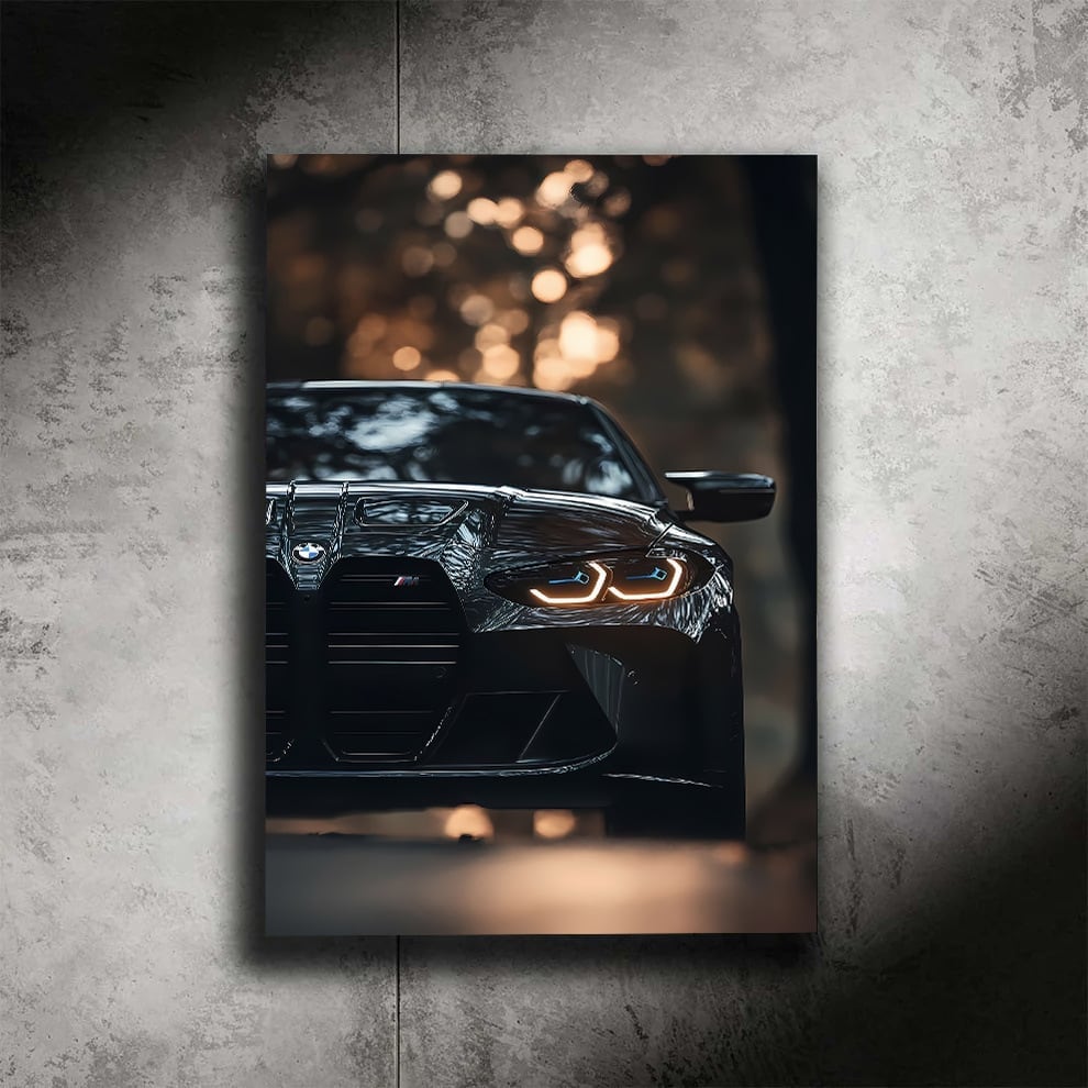 Bmw M4 Black LED wall art by ZYBAR
