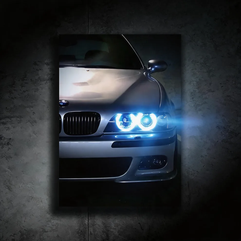 Bmw M5 E39 - LED Light Painting Wall Art