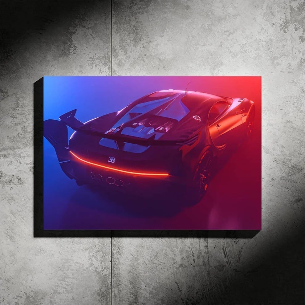 Bugatti Tailights LED wall art by ZYBAR