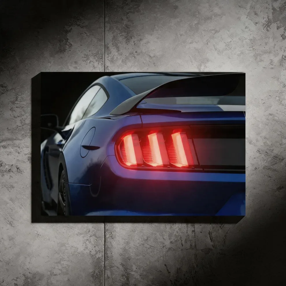 C Ford Mustang Gt350r - LED Light Painting Wall Art