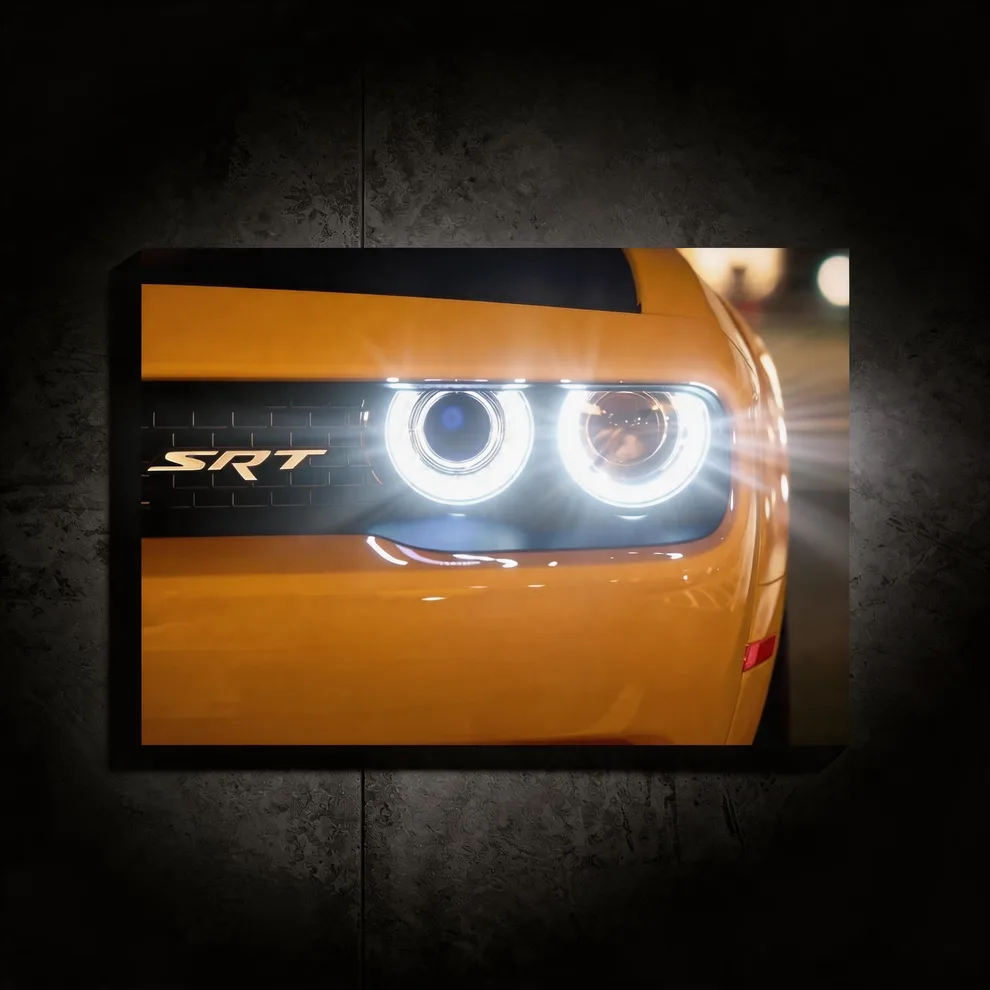 Dodge Srt Hellcat 01 - LED Light Painting Wall Art