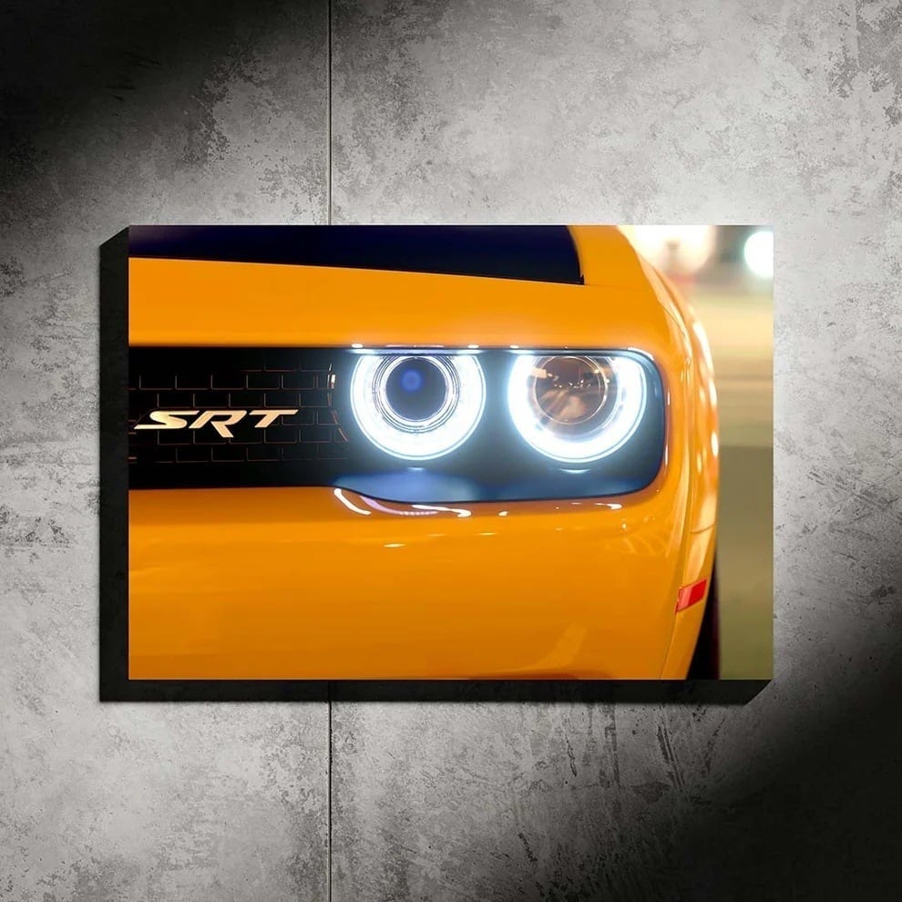 Dodge Srt Hellcat 01 LED wall art by ZYBAR