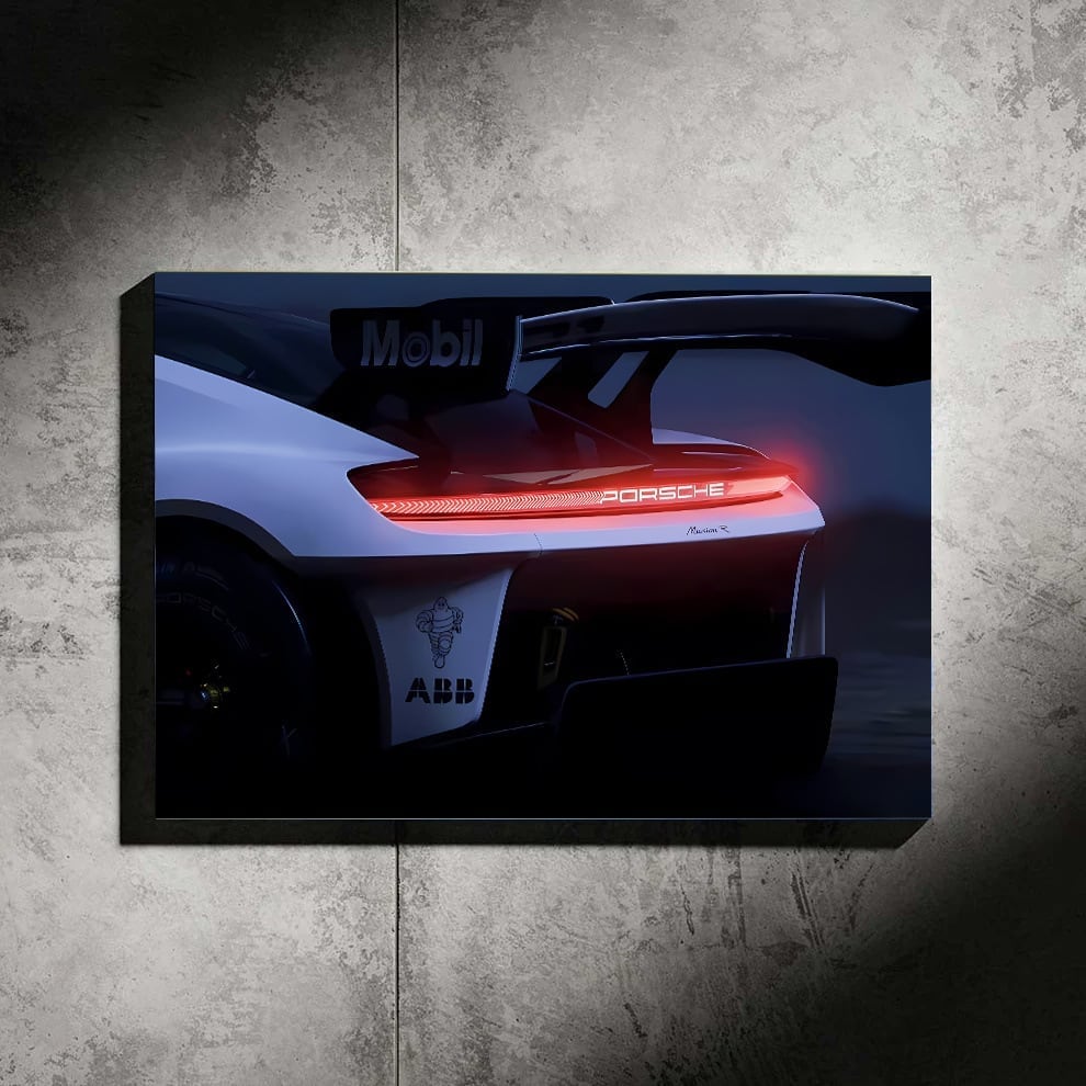 Porsche R LED wall art by ZYBAR