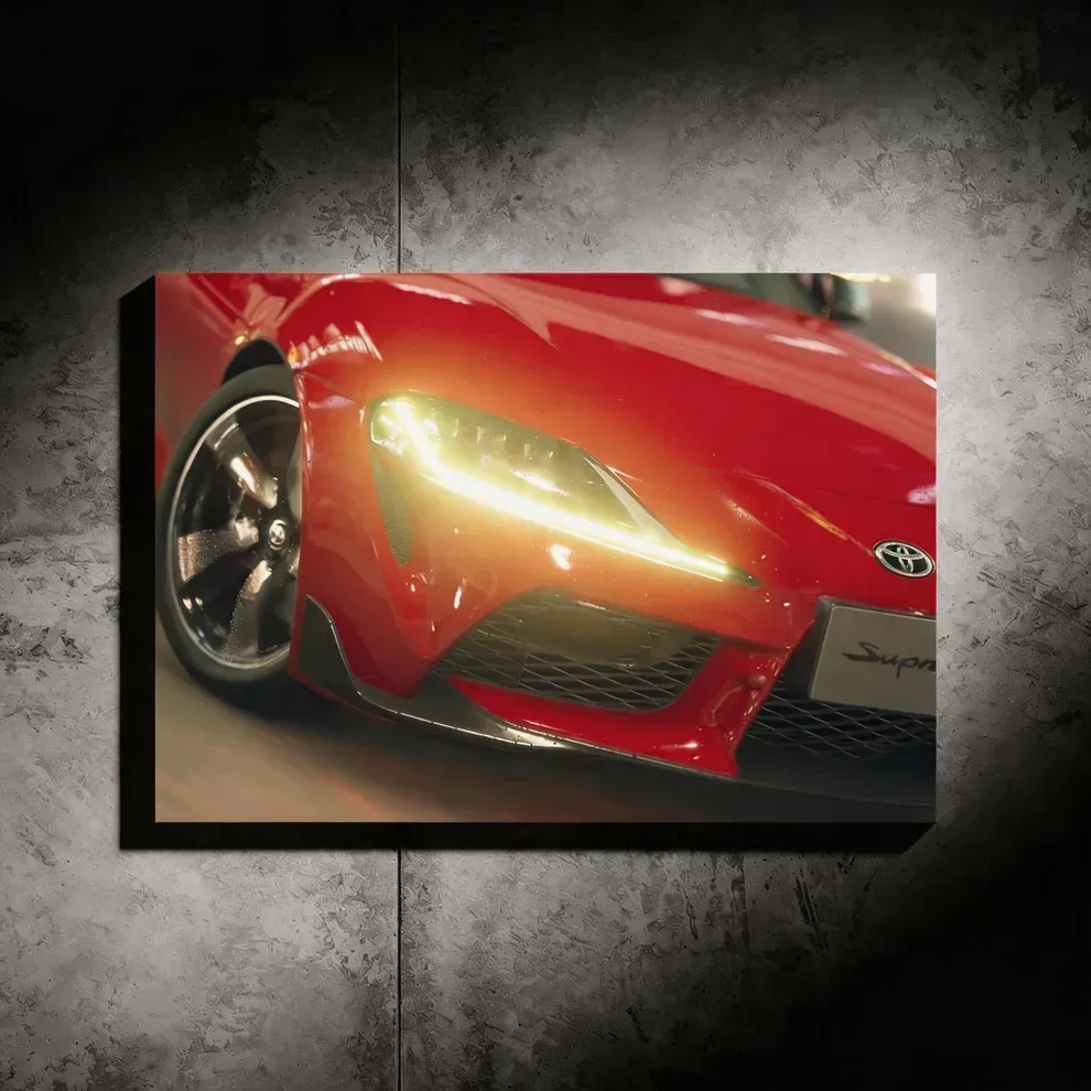 Toyota Supra - LED Light Painting Wall Art