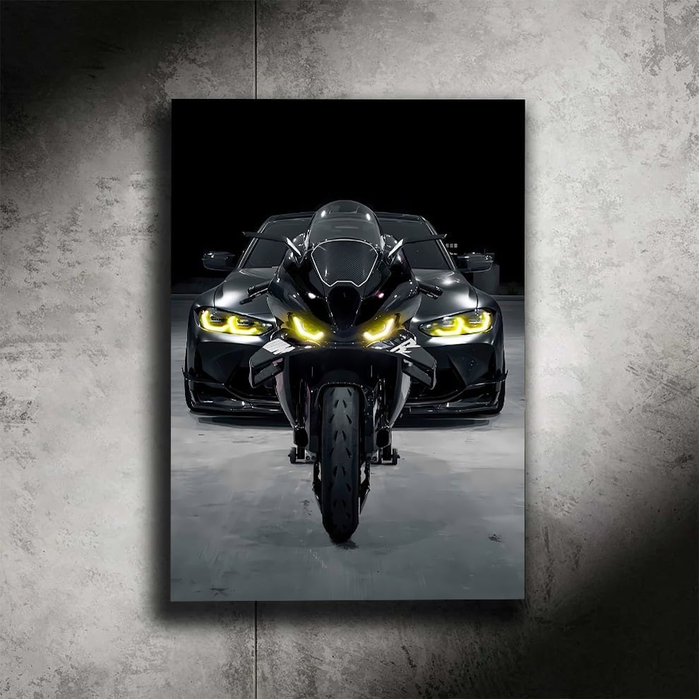 Xd Bmw Headlights Motorcycle LED wall art by ZYBAR